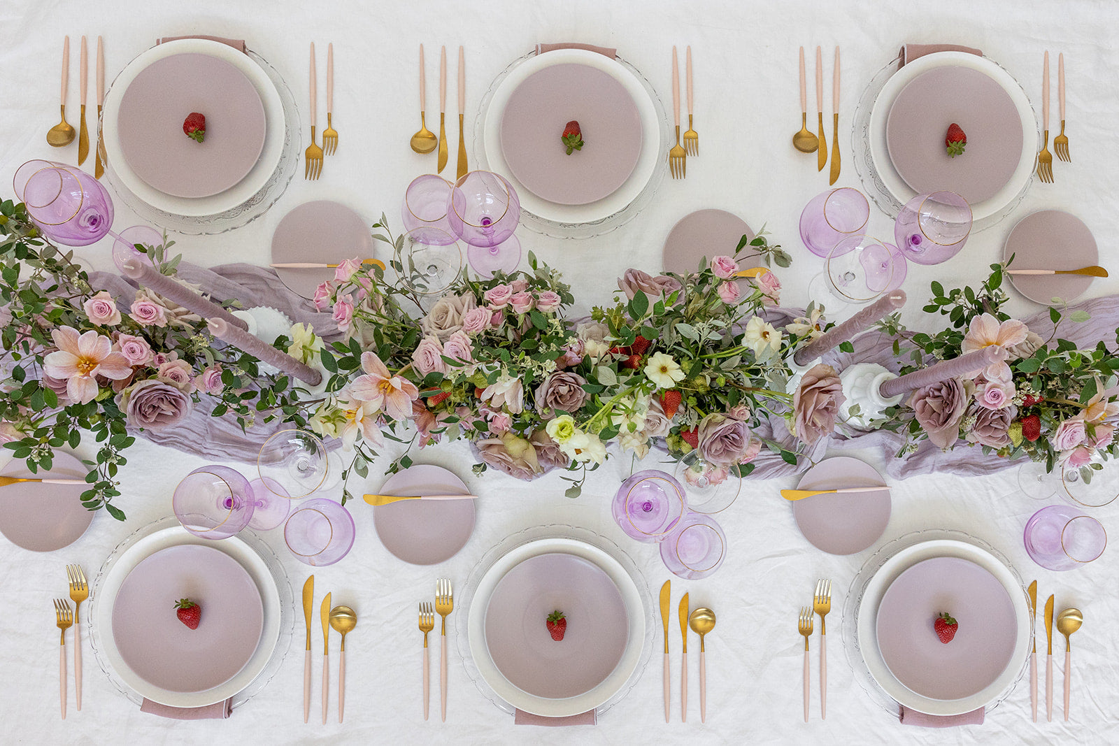 Casa Fina Ceramic Dinnerware – Misty Lilac (Set of 4)