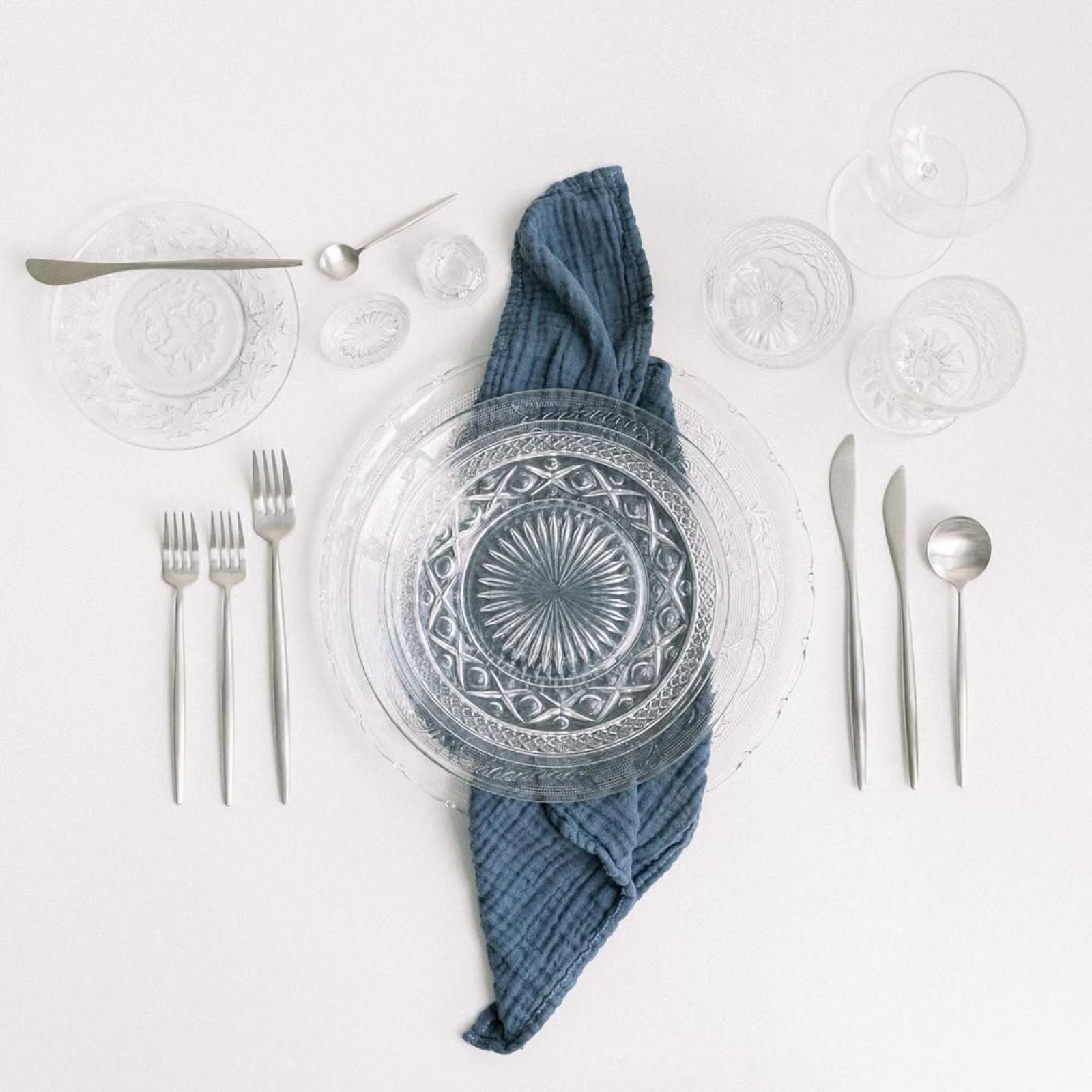 Organic Cotton Napkins – Marine (Set of 4)