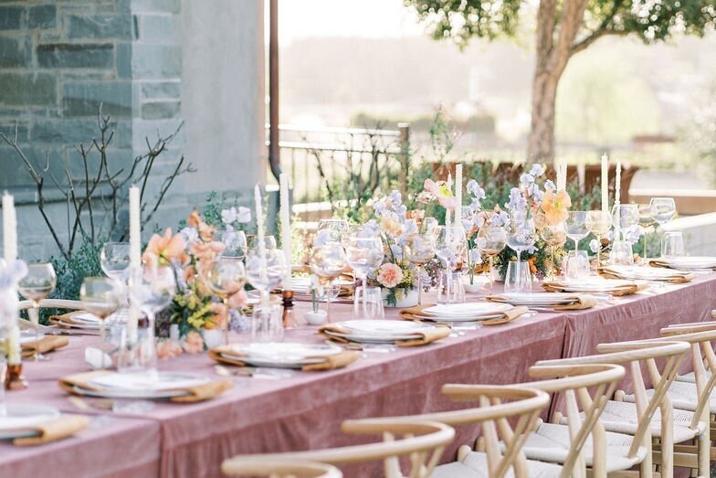 Wedding glass table for hire clearance
