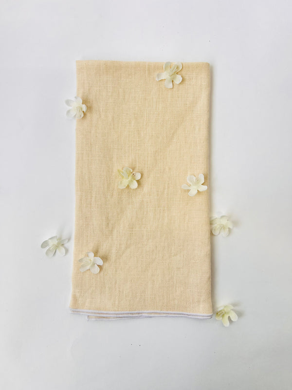 STONE WASHED LINEN NAPKINS // CATHEDRAL + WHITE TRIM