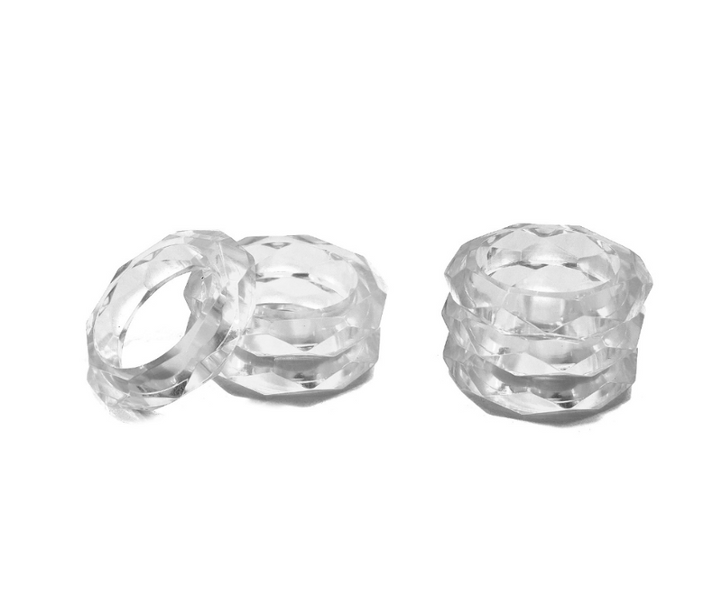 PRISM NAPKIN RINGS // SET OF 4 IN CLEAR