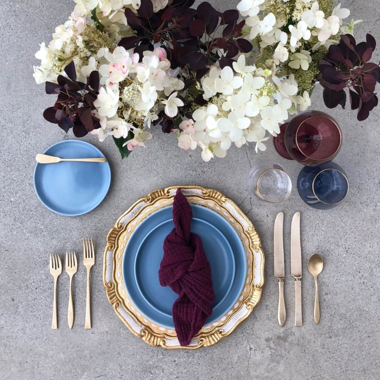 Organic Cotton Napkins – Bordeaux (Set of 4)