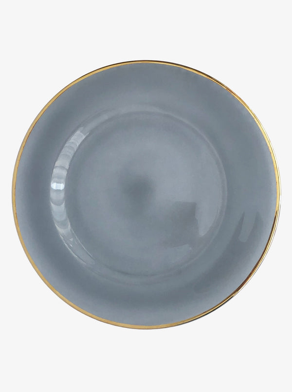 SIREN CHARGER PLATE IN CHARCOAL + GOLD