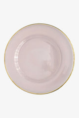 SIREN CHARGER PLATE IN ROSEWATER + GOLD