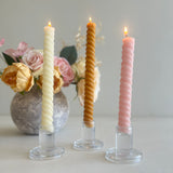 HELIX TAPERS set of 6 // ROSEWATER, CATHEDRAL, ORO