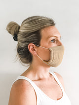 ORGANIC COTTON FACE MASKS // SET OF 4 IN MIXED WARM TONES