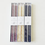 HELIX TAPERS set of 6 // SMOKED LILAC, CATHEDRAL, SLATE