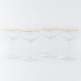 SIREN STEMWARE // CHAMPAGNE COUPE IN CLEAR + GOLD